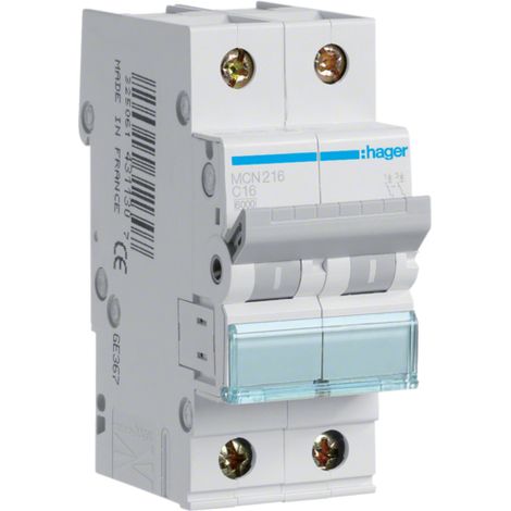 Interruptor Hager mcn216 16 A 2 polos