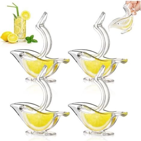 Presse Citron Individuel Design Deluxe, Presse-Citron Presse-Agrumes Manuel Presse à Main Vaisselle en Acrylique Vaisselle (4PCS ) (1/4)