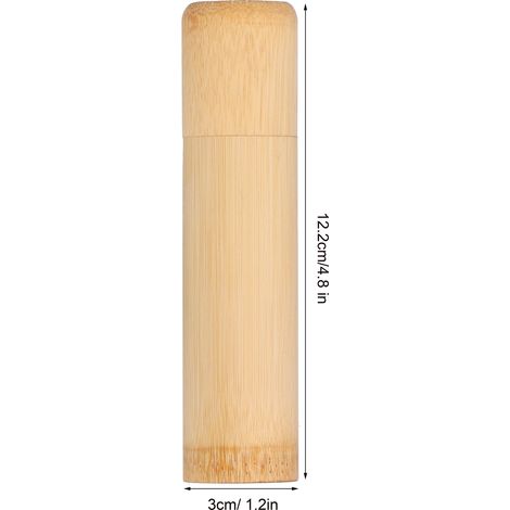 2 Pièces Tube de Bambou Écologique pour Stockage de Thé Portable et Épices Mini Rond (1/5)