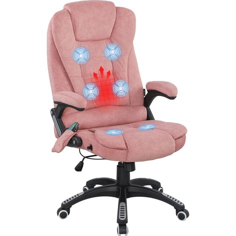 Silla Oficina con Masaje de 6 Puntos con Función Basculante con Calefacción Altura Ajustable (1/5)