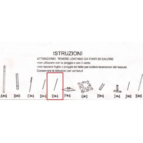 R PARTICOLARE E P/GAZEBO ACCIAIO SMERALDA 3X3M