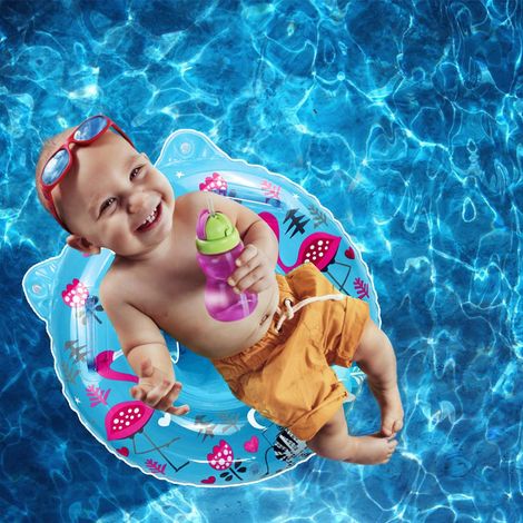 Bouée Bébé Sécurisée - Cercle Flottant avec Siège Ergonomique et Poignée Confortable pour Piscine (1/4)