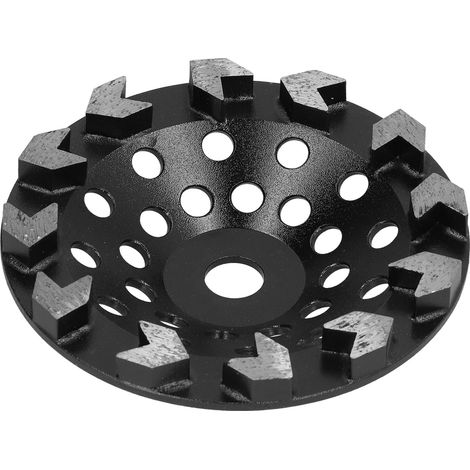 Meule diamantée à 10 dents, noire, 180 mm, pour le ponçage du béton, de la pierre et du ciment (1/5)