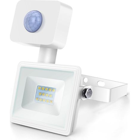 FARO SENSORE MOVIMENTO LED SLIM 10W SMD CREPUSCOLARE ESTERNO 4000K NATURALE (1/5)