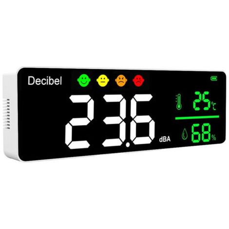 Sonomètre numérique DM1306D 30-130dB température humidité mural (1/2)