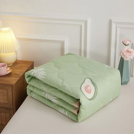 Couverture légère pour climatiseur d'été, lavable en machine, respirante et portable - Duvet saisonnier avocat 180x200 cm (1/5)