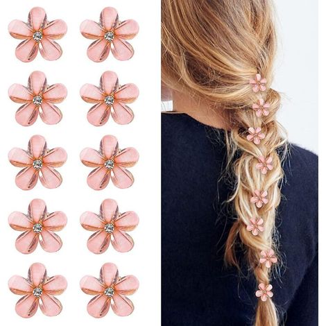 Set mit 10 kleinen, rautenförmigen Haarspangen – Haaraccessoires für Frauen und Mädchen – Ideal für den Alltag, Partys und Hochzeiten (1/5)