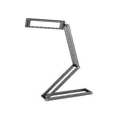 Lampe de bureau LED, lampe de table pliable sans fil rechargeable par USB, tête pivotante, 3 modes d'intensité lumineuse pour chambre, bureau, université, camping (zone grise) (1/4)