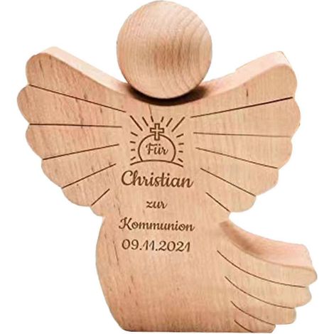 Figurine d'ange en bois - Cadeau pour la fête des pères - Cadeau commémoratif - Statue d'ange (1/5)