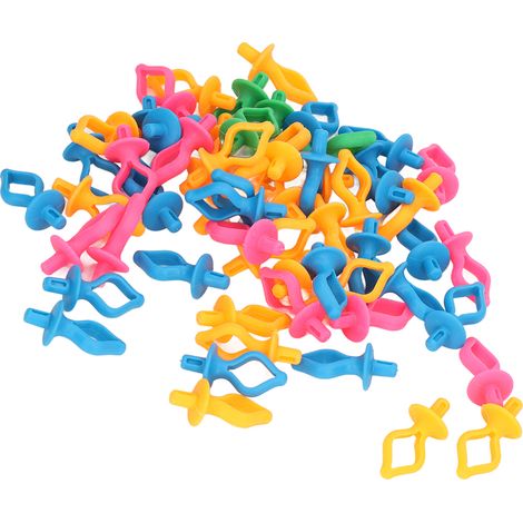 100 pièces Bobineur Réglable en Silicone Coloré Compact pour Fil à Coudre et Broderie (1/5)