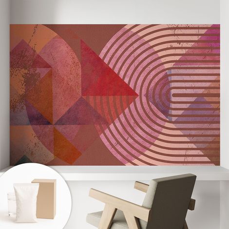 Carta Da Parati Non Tessuto - Decorazione Da Muro - Traspirante - Con Motivo - Per Camera Da Letto Cucina Forme astratte 104x70 cm (1/5)