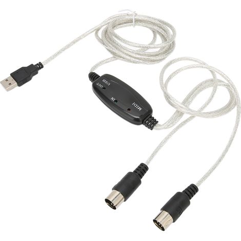 Câble USB MIDI 16 Canaux pour Synthétiseur, Convertisseur PC Windows 2 en 1 (1/5)