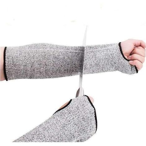 Gants résistants aux coupures, 1Pc niveau 5 HPPE résistant aux coupures anti-crevaison travail Protection manchon de bras Anti-coupure niveau 5 gants de travail de sécurité gants coupés appliquer à la (1/5)