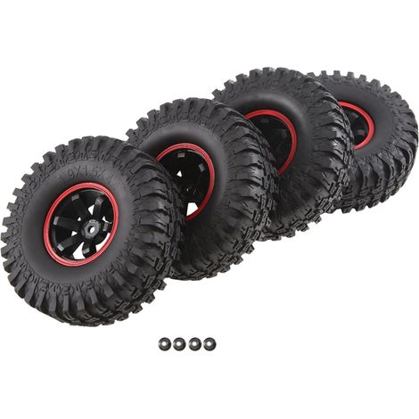 Jantes et Pneus de Camion RC Hexagonaux de 115 mm de Hauteur et 12 Mm, Accessoires de Remplacement pour Monstre Tout-Terrain à L'Échelle 1/10, Lot de 4 (1/5)