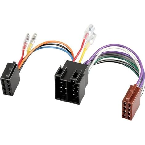 Câble Adaptateur Autoradio Set, Voiture Connecteur DIN ISO15+30, Adaptateur Antenne Autoradio Faisceau 16 Broches Compatible Gol-f/LF (MK4) 1999–2004,Polo1998–2005,Betle 2000–2010,A6 (C5)1997–2004 (1/5)