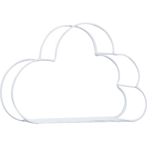Étagère de rangement en fer forgé en forme de nuage, support suspendu décoratif pour pots de fleurs, boîte de rangement, présentoir à livres mural (1/5)