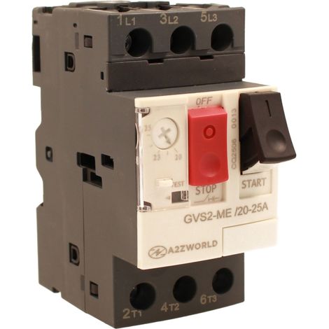Salvamotore Interruttore Termico di Protezione Motore, 3P 2.5M Regolabile AC 590V Monofase e Trifase IP20 (14-20A) (1/3)