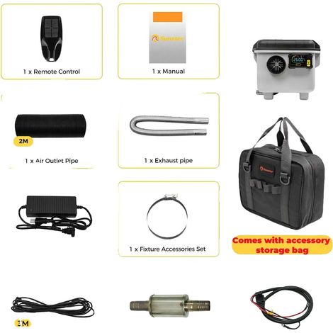 Chauffage à air diesel, contrôle Bluetooth, mode de chaleur turbo, 8KW 12V 24V 220V (1/2)