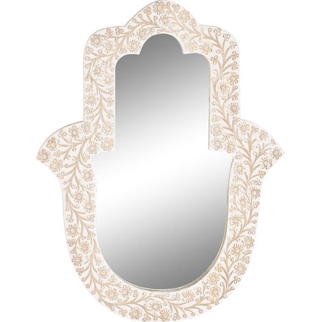 Espejo Mango 45X2X60 Hamsa Blanco ES201078 (1/3)