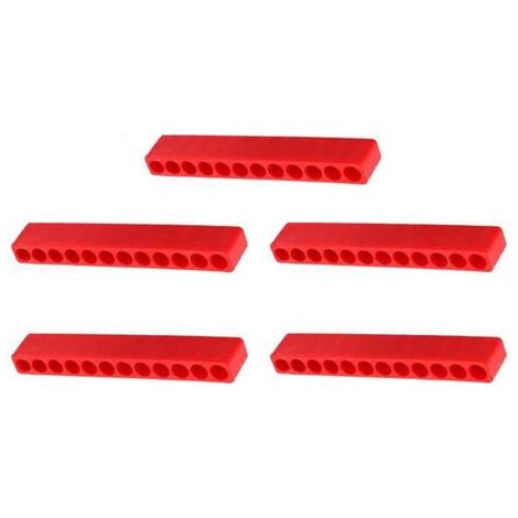 Support Porte-Embouts 5 pièces 12 Trous Bande de Stockage d'embouts Tournevis Tige hexagonale Porte-Carte Vent tête Bandes de Caoutchouc Souple