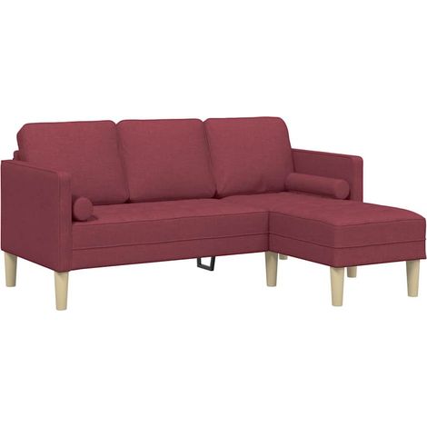 Ensemble de Canapé Sofas avec coussin Bordeaux Polyester (1/5)