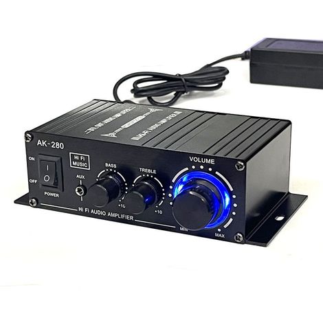 AK280 power amplifier, computer bookshelf speaker, 12V car, motorcycle, CD player, and other audio amplifier -- AK280 standalone power amplifier (1/4)