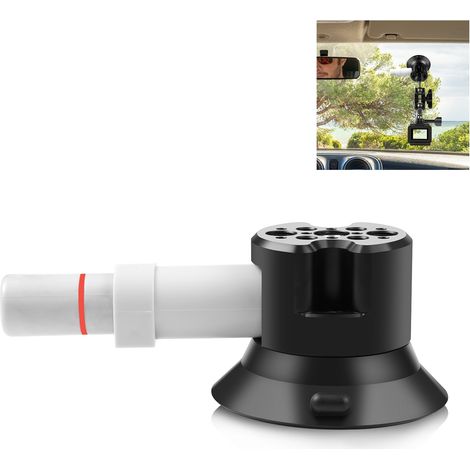 Support à ventouse PULUZ PU844B 3 pouces à dégagement rapide en alliage d'aluminium, force d'aspiration horizontale de 30 kg, avec trous de vis de 1/4 pouce et 3/8 pouce