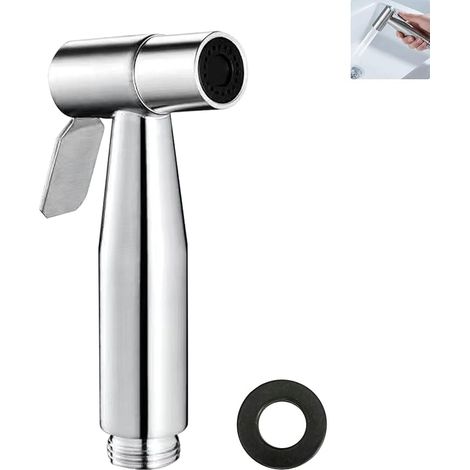 Pulverizador de bidé portátil para inodoro y uso doméstico - Control de presión del agua - Accesorio para limpieza, mantenimiento e higiene (1/5)