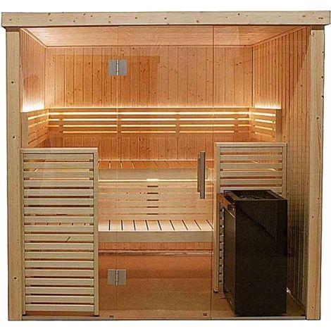 Cabina de sauna Harvia 206 x 160,8 x 202 cm Se proporciona calentador de sauna para 2 o 3 personas