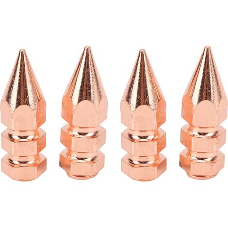 Clous Rose Gold Double Couche Hexagone Laiton Cônes Rivets Punk DIY Artisanat pour Chaussures Sac 9x30MM Lot (1/5)