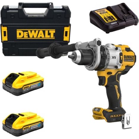 Dewalt – Perceuse à percussion 18V DCD1007H2TQW – 2 batteries 5Ah – Couple 180Nm – Moteur sans balais – Mandrin métal 13mm – Coffret TSTAK (1/10)