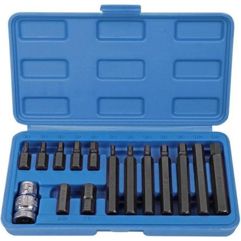 15 Embouts Hexagonaux S2, Longueurs 30mm et 75mm, Tailles H4-H12, pour Clé à Chocs et Visseuse (1/5)