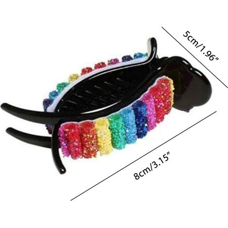 Pince à cheveux arc-en-ciel pour frange, accessoires capillaires femme et fille, lot de clips coquillage, cadeaux anniversaire mariage fête (1/5)