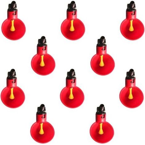 10 pièces volaille eau potable tasses automatique en plastique poulet Cage bols d'eau caille Piegon abreuvoirs pour bétail poulet (1/5)