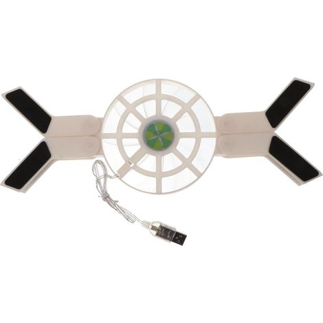 Refroidisseur Grand Ventilateur Ordinateur Portable pour Pliable en Plastique Blanc, Facile à Transporter, Vacances et Usage Bureau (1/5)