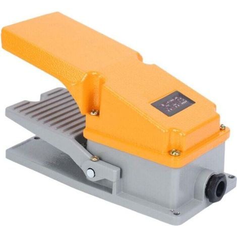 Pedale in alluminio per macchine utensili con interruttore di contatto, argento -Crezuo