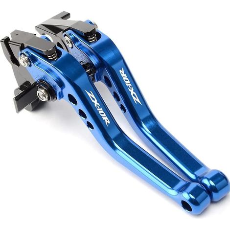 Levier de frein et d'embrayage court réglable 6 positions en alliage d'aluminium CNC modifié pour Kawasaki ZX-10R/RR 2016-2022 (rouge) - Bleu (1/5)