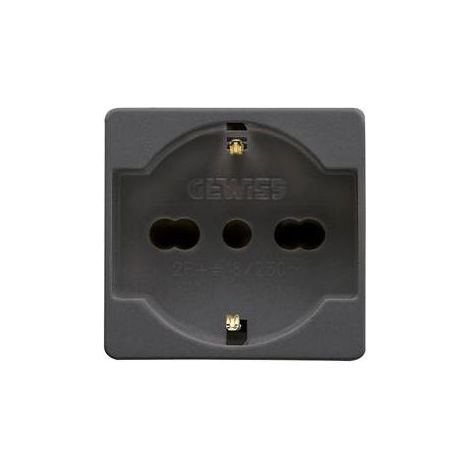 GW21246 Enchufe 2P+T 16 A Bivalente P30-P17 2 Módulos