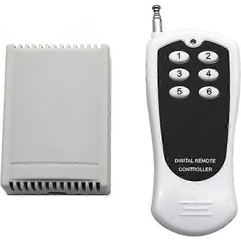 Module relais de télécommande à 6 canaux, récepteur sans fil 12 V CC à 6 canaux avec émetteur à 6 touches (1/5)