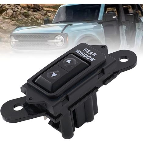 Le F2TZ-14529-A est un interrupteur de commande à bouton-poussoir pour les vitres électriques des véhicules Ford. (1/4)