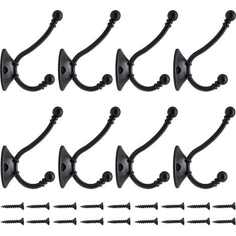 8Pcs Plus Gros Patère Porte Manteau Murale Vintage Crochet Métal De Porte Chapeau Crochet Rétro pour Porte-Manteau Salle de Bain Cuisine (1/5)