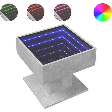 Maison Exclusive - Mesa de centro y LED madera ingeniería gris ho