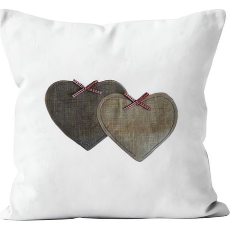 Coussin déhoussable pur coton 40x40 cm LOVE rouge, par Soleil d'Ocre