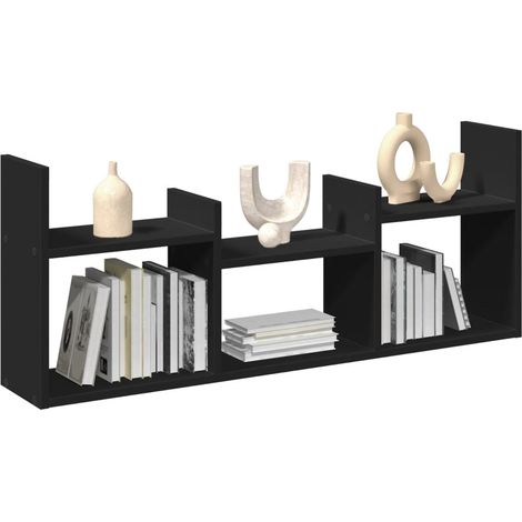 Wandschrank 100x18x40 cm Schwarz Holzwerkstoff vidaXL (1/5)