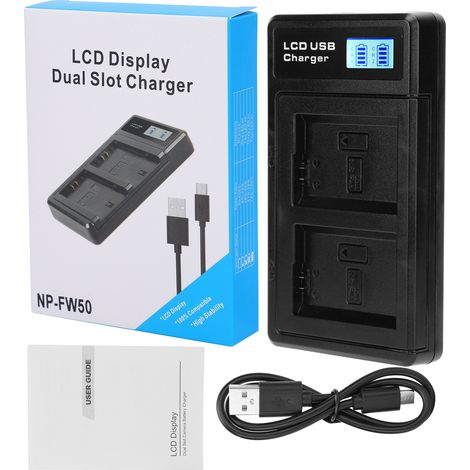 Écran LCD avec batterie lithium double charge et base de chargement USB pour NPFW50 (1/5)