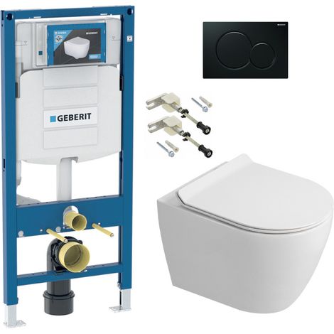 Duofix WC-Set Vorwandelement + WC spülrandlos Ceramia PixL mit SoftClose-Sitz + Platte (GECEPXWT01-IN)