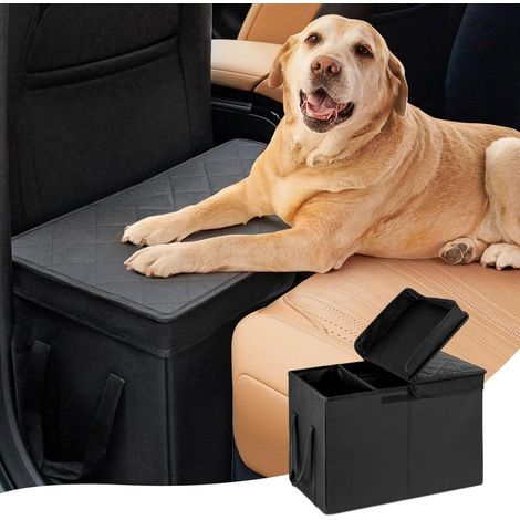 Rallonge de siège auto pour chien, organisateur avec rangement, noir (1/5)