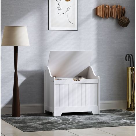 mobile contenitore 60x38x56 cm legno bianco salvaspazio OKMYHOME (1/5)