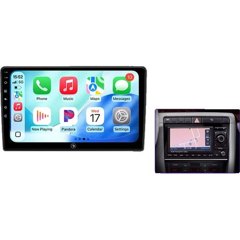 Auto Multimedia Player, nahtlose Verbindung, benutzerfreundliche Oberfläche, kompatibel mit Audi A4 B6 (2000-2009) kabellos, A4 2G 64G Stil B (1/2)