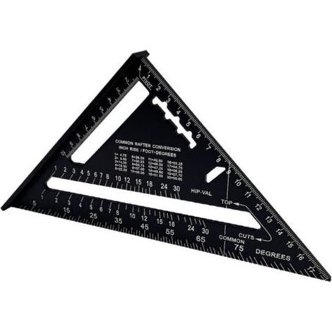Équerre de coupe Tectonal Cutter métrique 7 pouces en alliage d'aluminium, rapporteur d'angle. (1/5)
